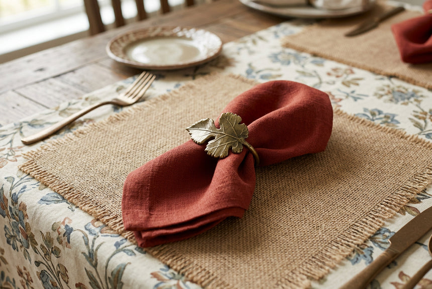 Walton & Co Antique Gold Leaf Napkin Ring