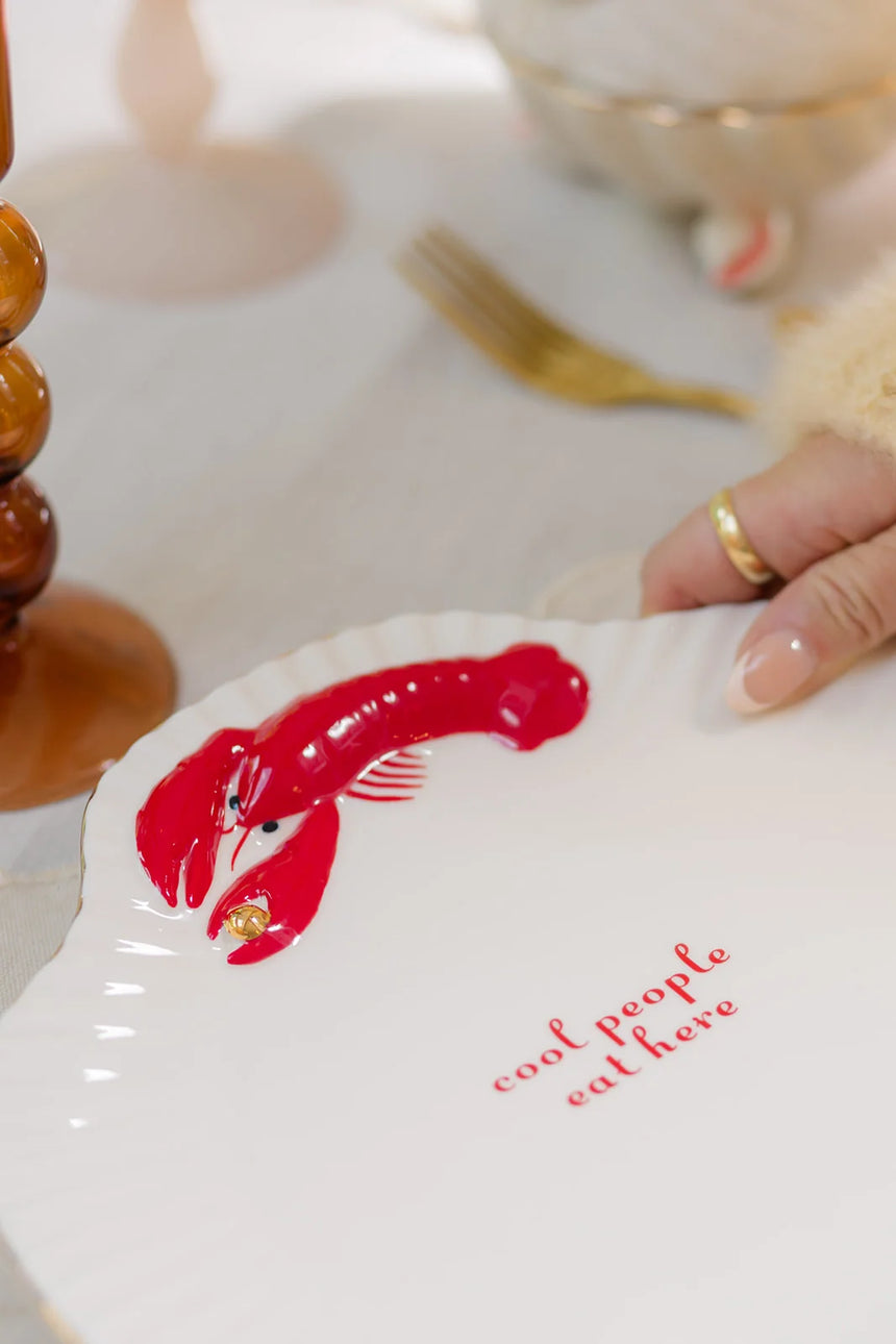 Yvonne Ellen Shell Shaped Serving Platter, Lobster