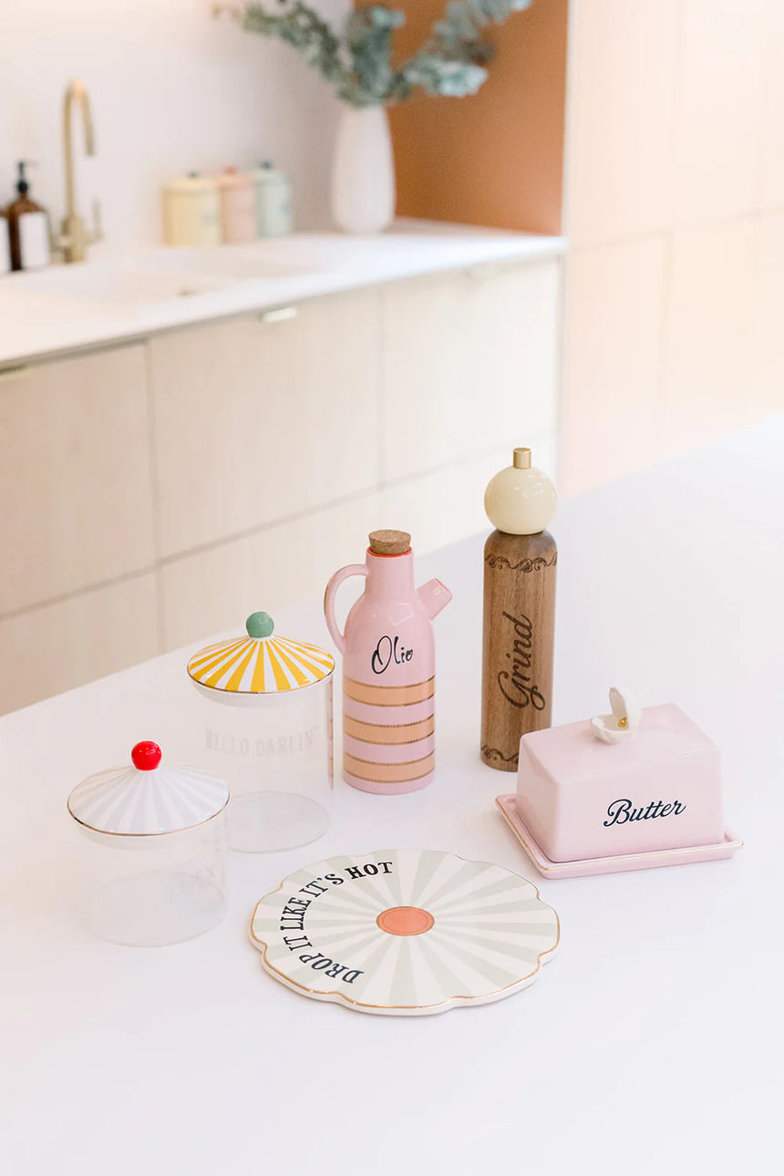 Yvonne Ellen Medium Glass Storage Jar, Hello Darling