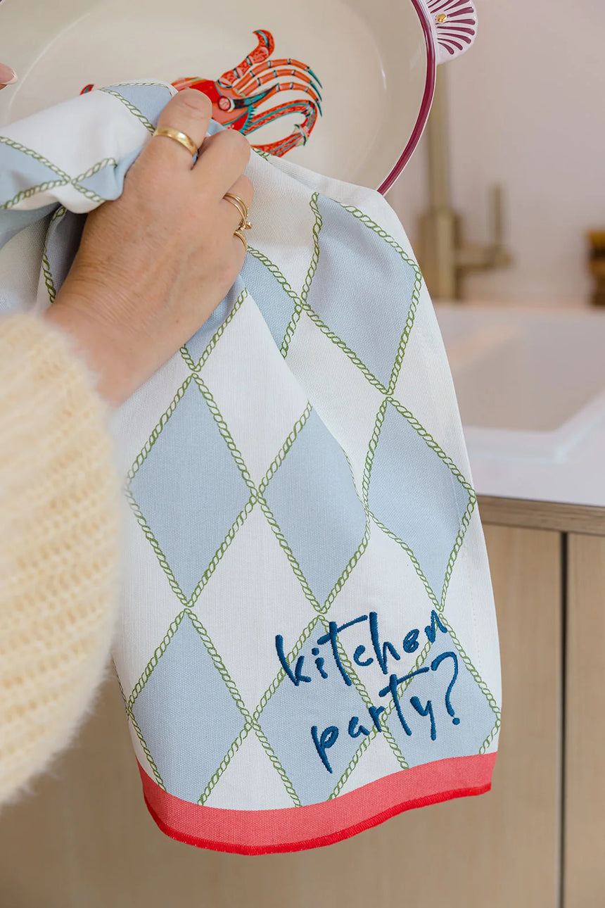 Yvonne Ellen Scalloped Edged Tea Towels (Set Of 2)