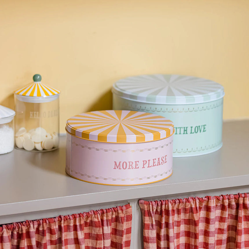 Yvonne Ellen Round Cake Tins, Slogan (Set Of 2 )