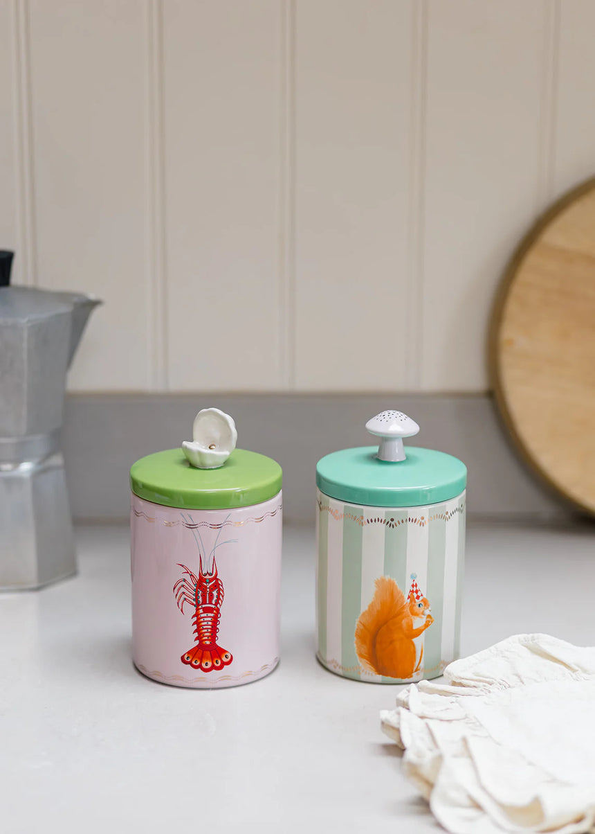 Yvonne Ellen Round Storage Jar, Squirrel