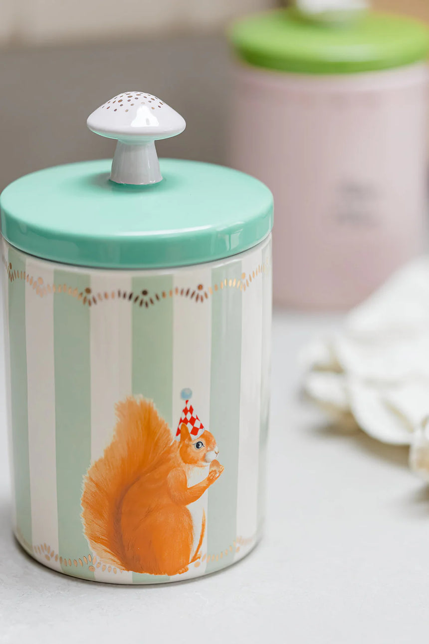 Yvonne Ellen Round Storage Jar, Squirrel