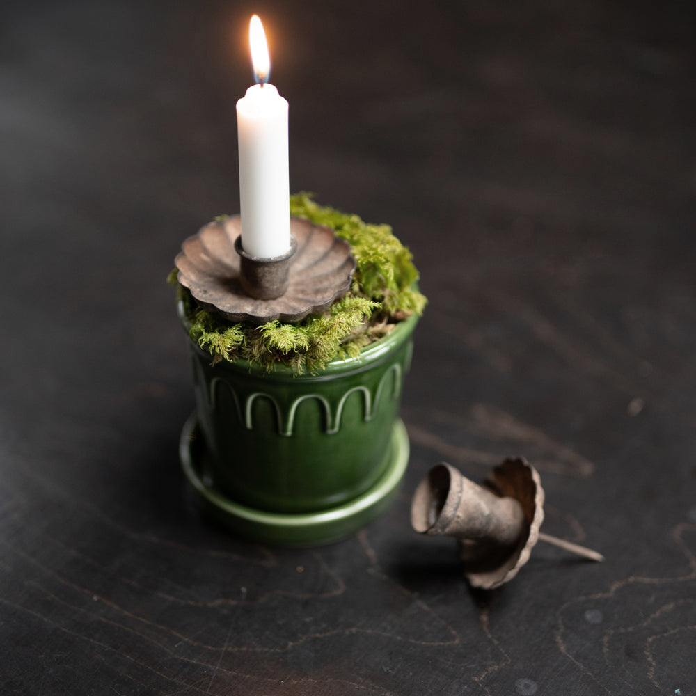 Wikholm Lykke Ceramic Plant Pot & Saucer