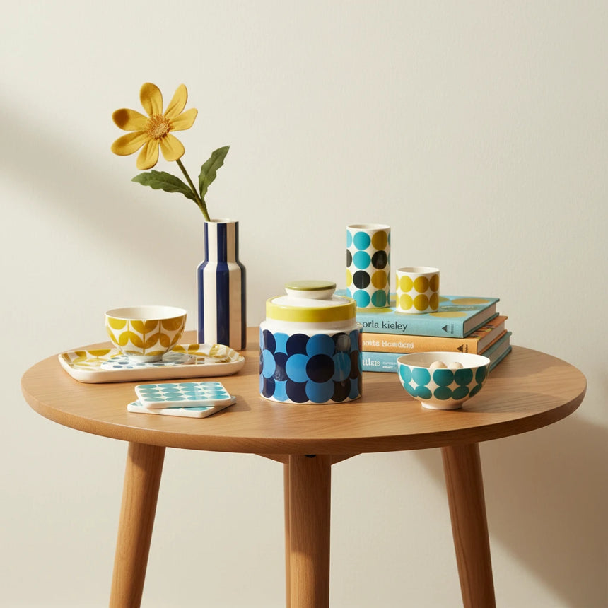 Orla Kiely Retro Stripe Yellow Storage Jar