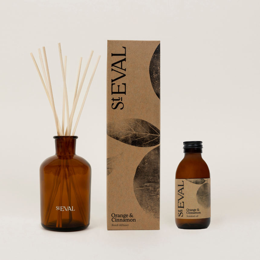 St Eval Reed Diffuser, Orange & Cinnamon