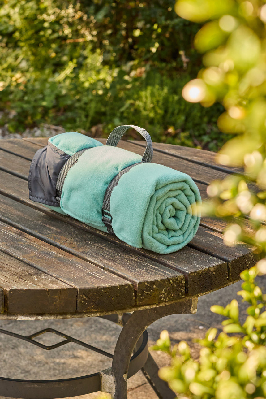 Tweedmill Fleece Picnic Rug Roll, Turtle Green