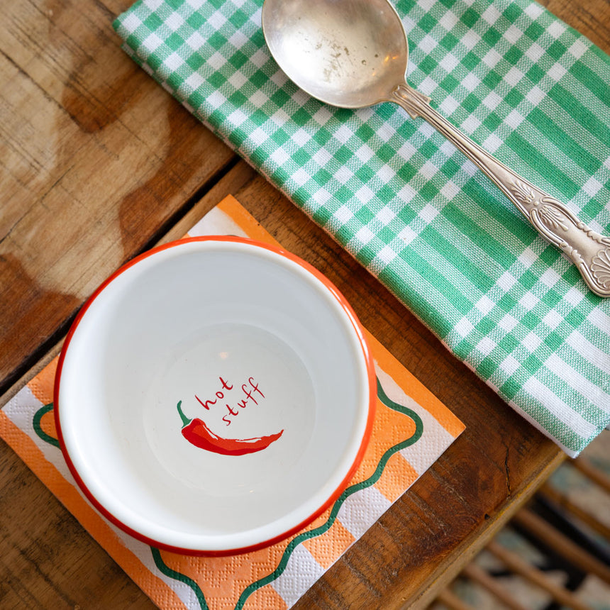 Bon Appetit Cotton Gingham Napkins, Green