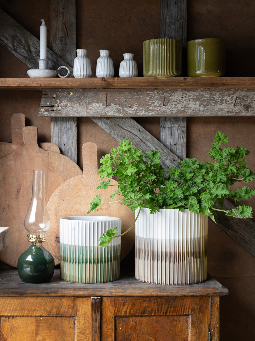 Wikholm Alessia Ceramic Plant Pot, Green