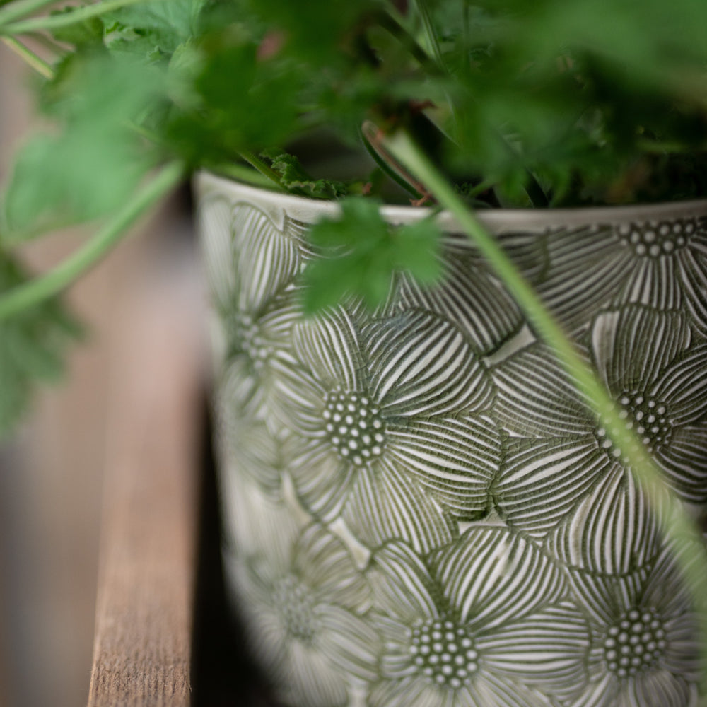 Wikholm  Meave Ceramic Plant Pot, Green