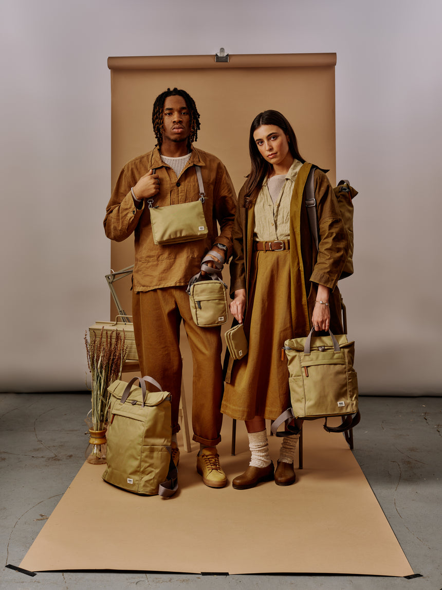 Roka London Bond Crossbody Bag, Khaki (Sustainable Canvas)
