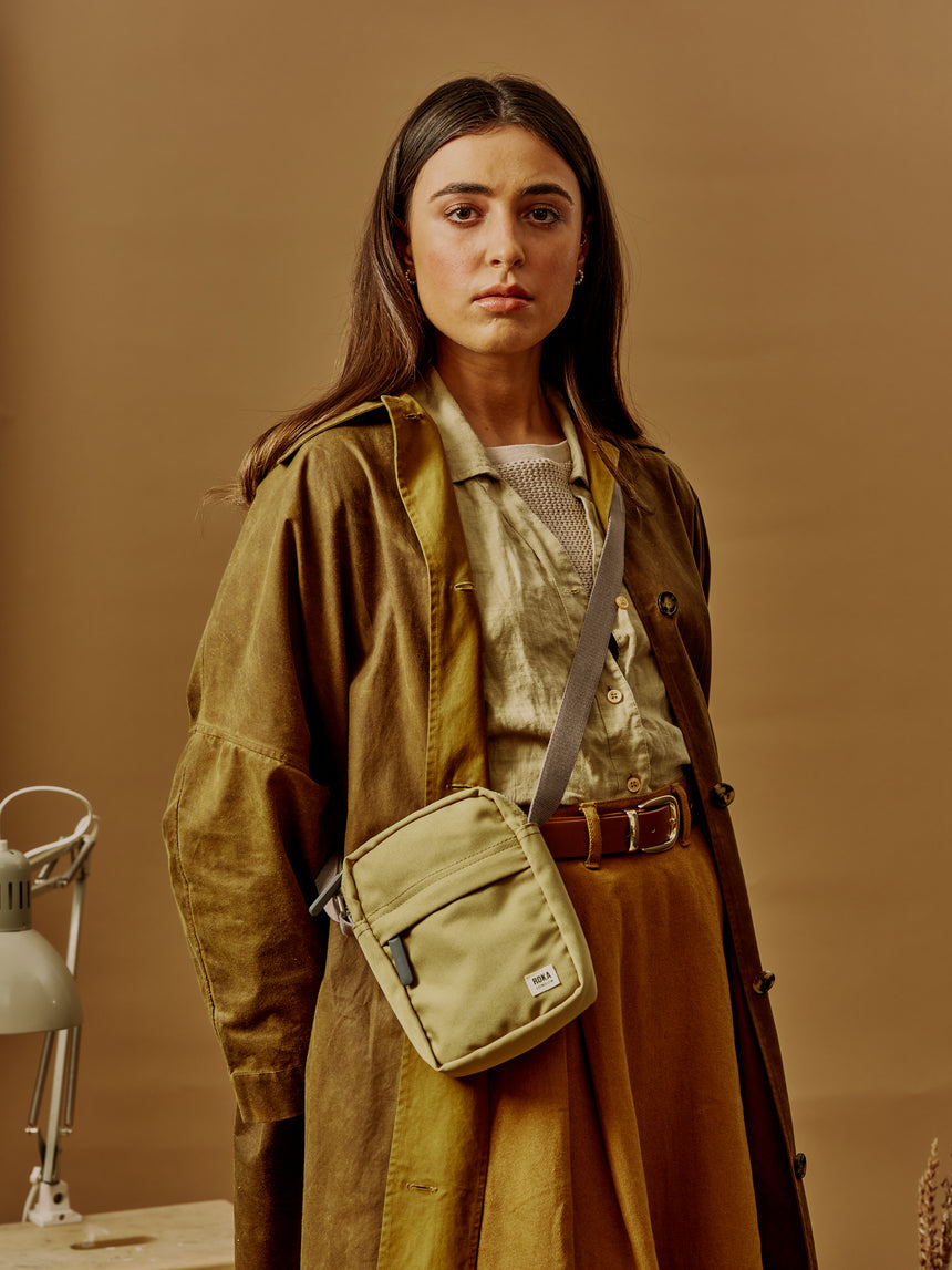 Roka London Bond Crossbody Bag, Khaki (Sustainable Canvas)