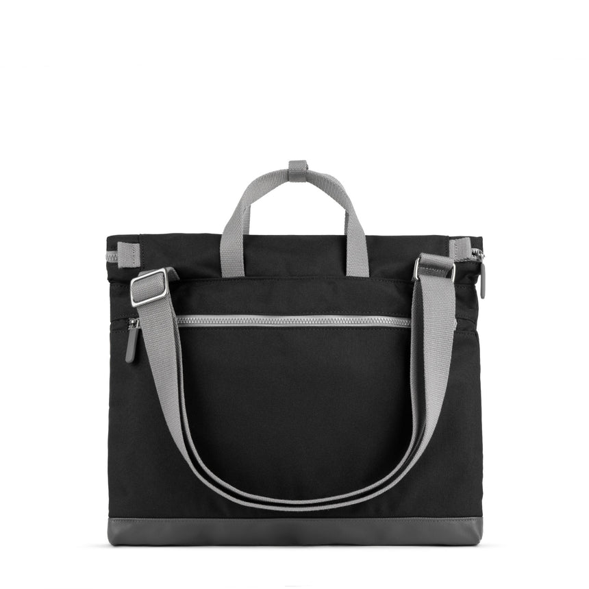Roka London Blackfriars Messenger Bag, Ash (Recycled Canvas)