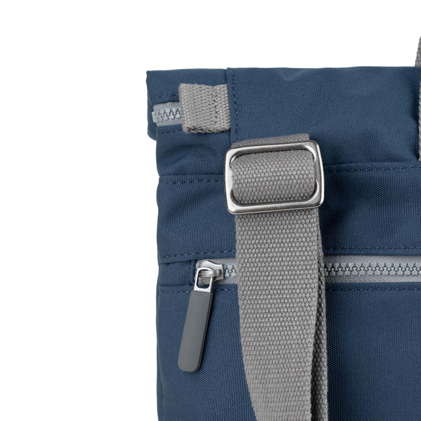 Roka London Blackfriars Messenger Bag, Deep Blue (Recycled Canvas)