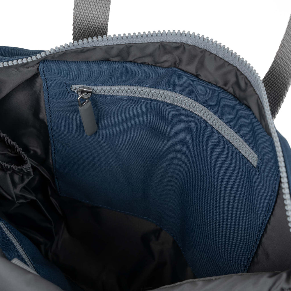 Roka London Blackfriars Messenger Bag, Deep Blue (Recycled Canvas)