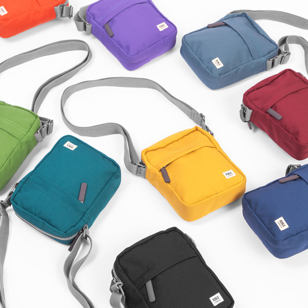 Roka London Bond Crossbody Bag, Black (Recycled  Nylon Ripstop)