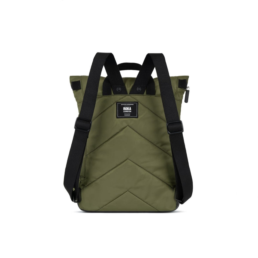 Roka London Black Label, Camden J Rucksack, Military (Sustainable Nylon)
