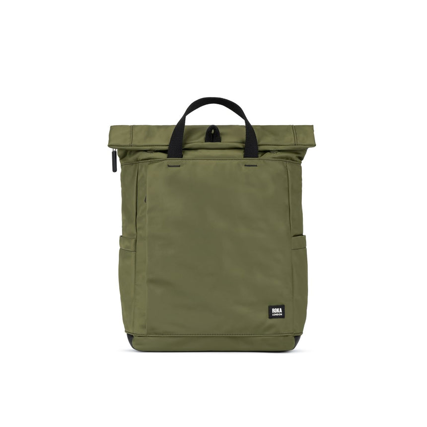 Roka London Black Label, Camden J Rucksack, Military (Sustainable Nylon)