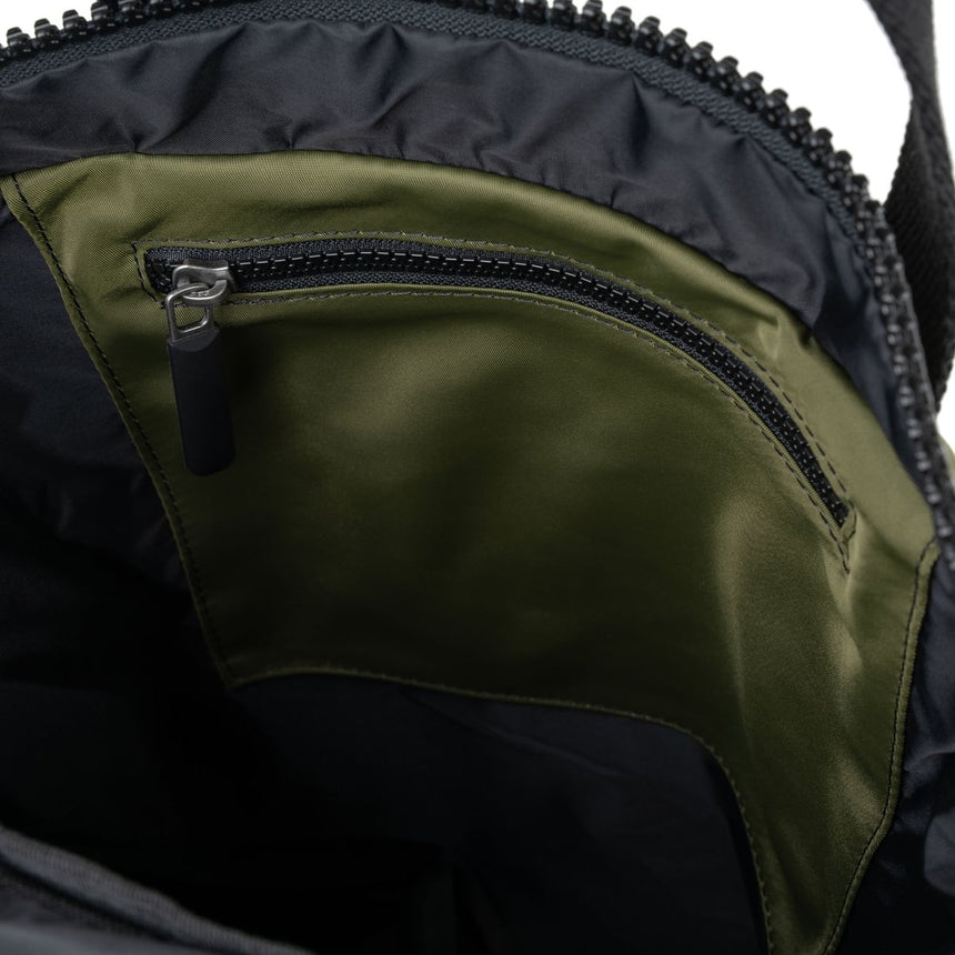 Roka London Black Label, Camden J Rucksack, Military (Sustainable Nylon)