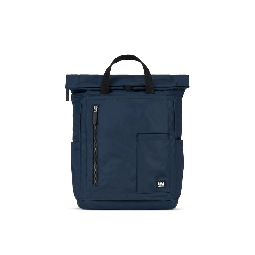 Roka London Black Label, Camden P Rucksack, Midnight (Sustainable Nylon)