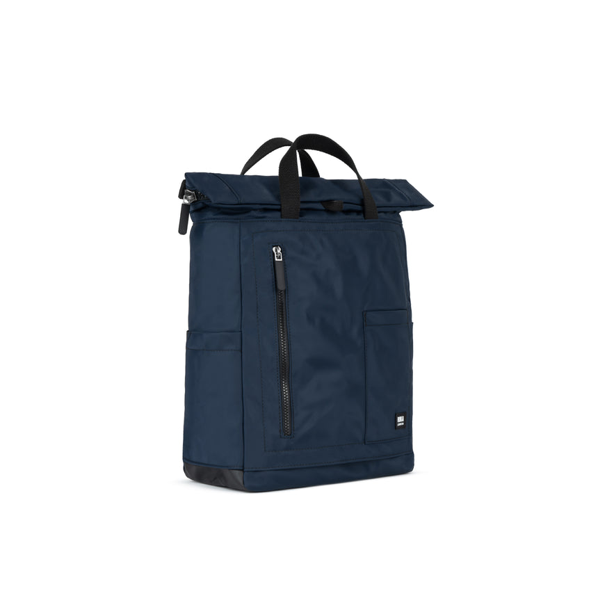 Roka London Black Label, Camden P Rucksack, Midnight (Sustainable Nylon)