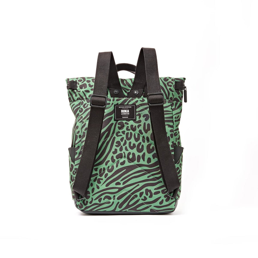 Roka London Canfield B Sustainable Canvas Rucksack, Mixed Animal