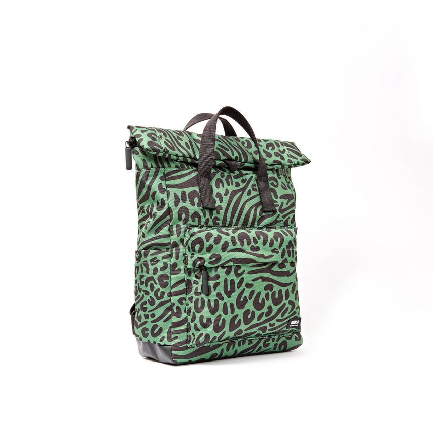Roka London Canfield B Sustainable Canvas Rucksack, Mixed Animal