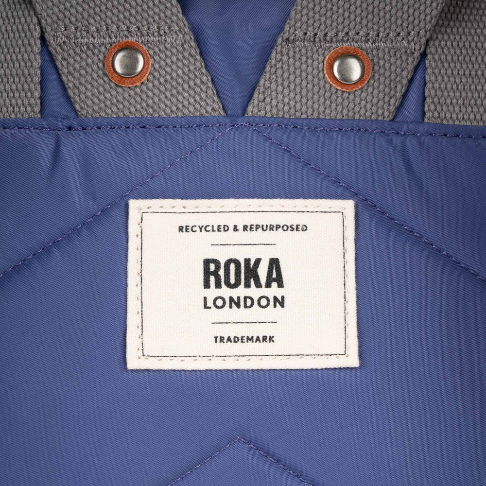 Roka London Canfield B Sustainable Nylon Rucksack, Indigo