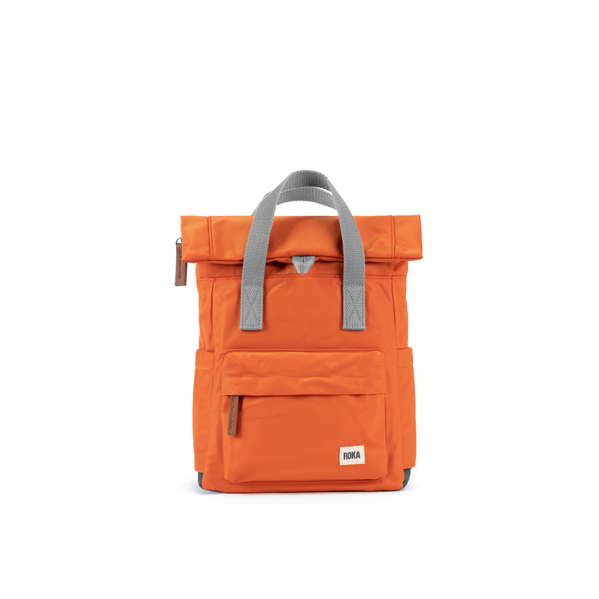 Roka London Canfield B Sustainable Nylon Rucksack, Burnt Orange