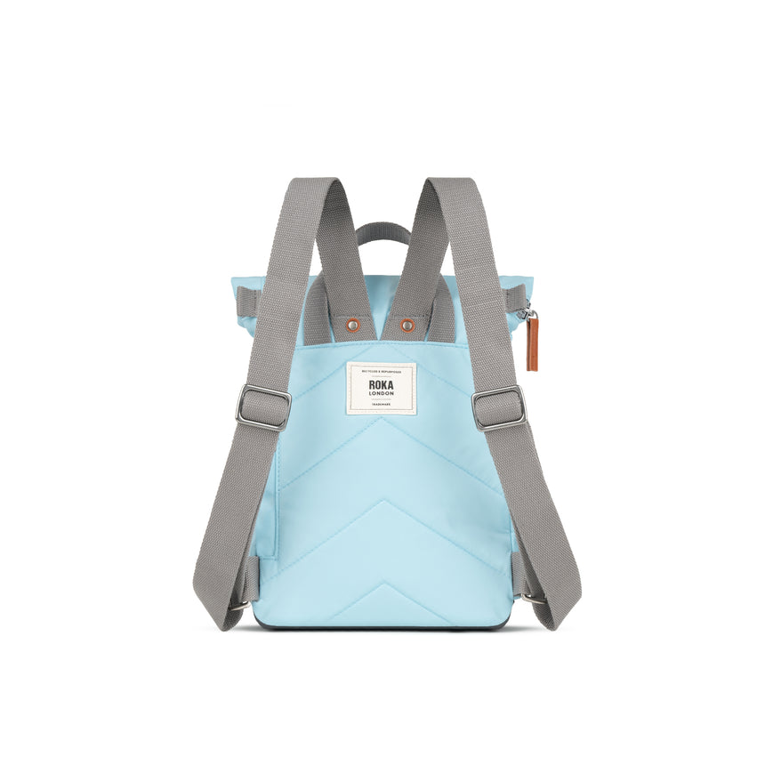 Roka London Canfield B Small Sustainable Nylon Rucksack, Canal
