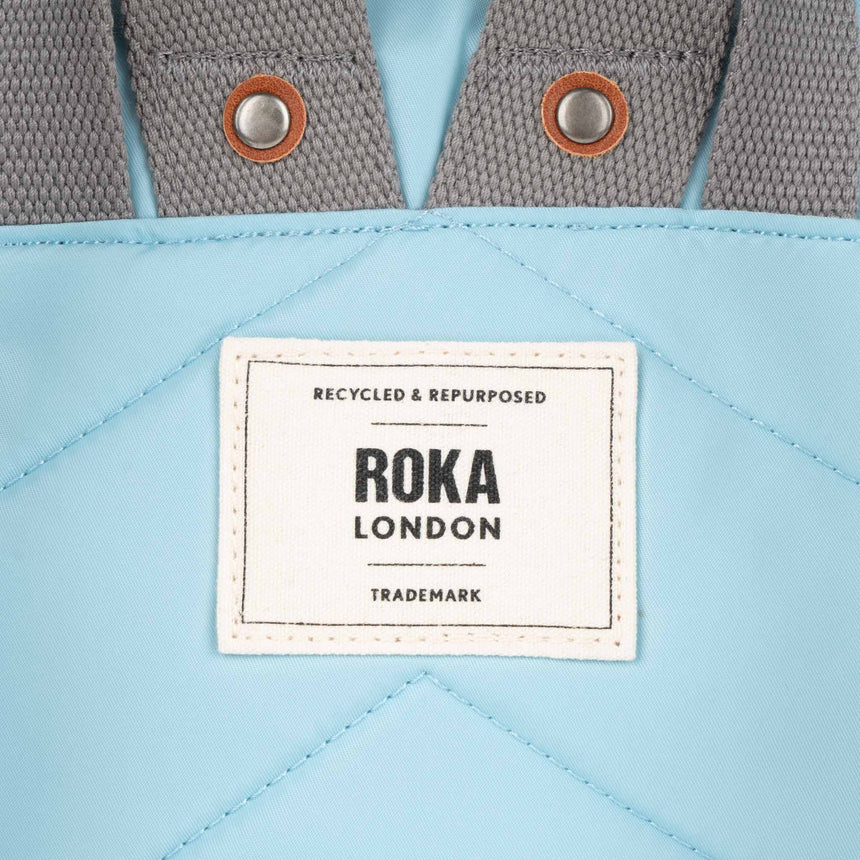 Roka London Canfield B Small Sustainable Nylon Rucksack, Canal