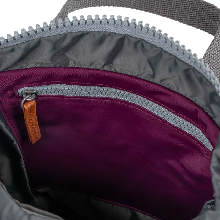 Roka London Canfield B Small Sustainable Nylon Rucksack, Royal Burgundy