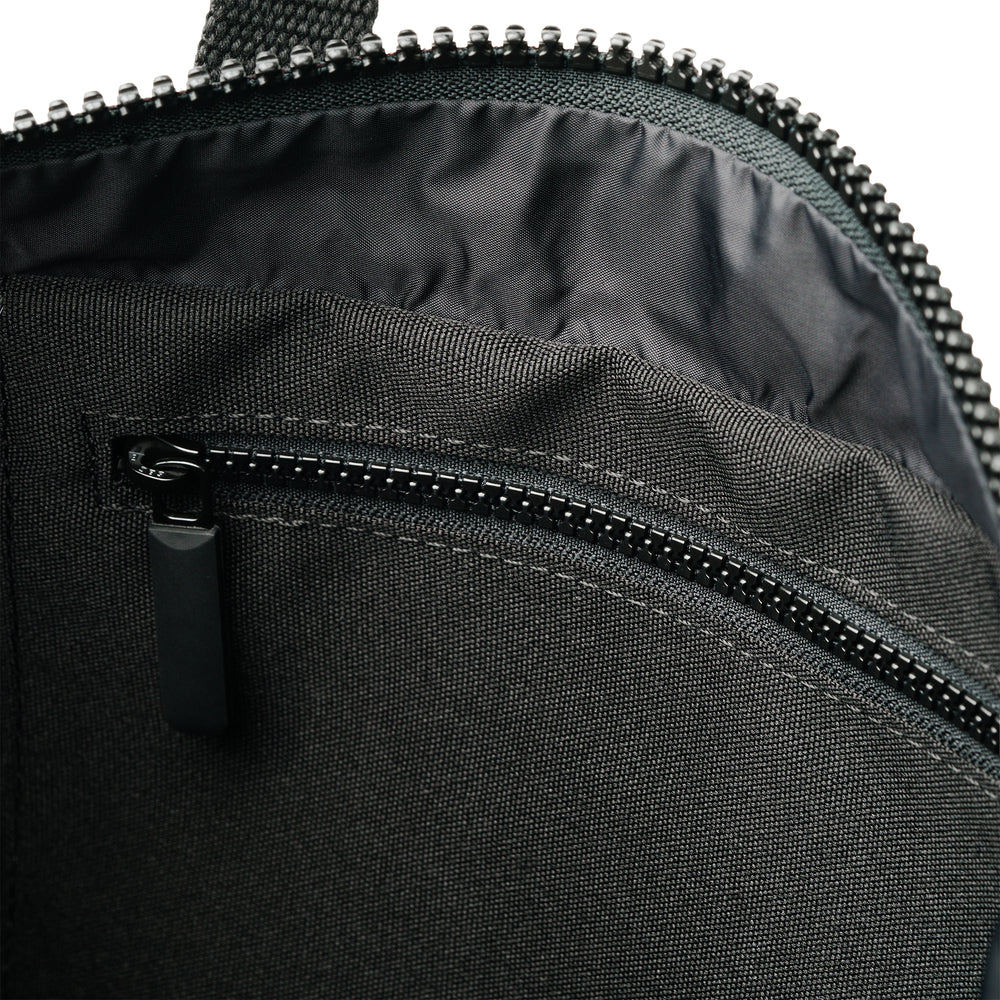 Roka London All Black Canfield B Medium Rucksack, (Sustainable Canvas)