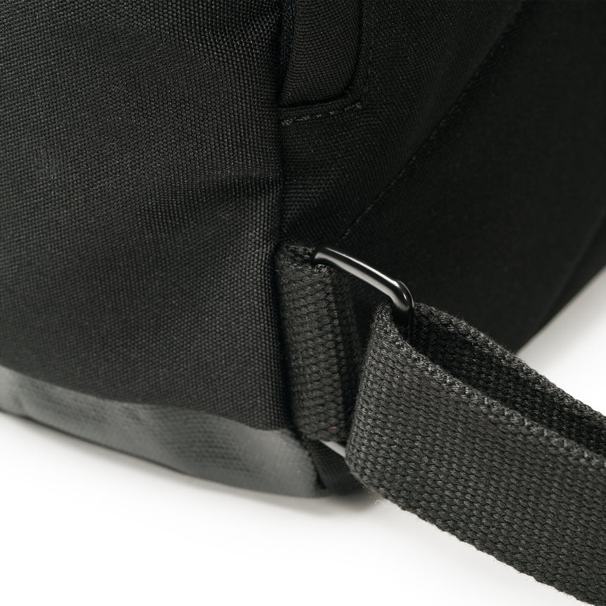 Roka London All Black Canfield B Medium Rucksack, (Sustainable Canvas)
