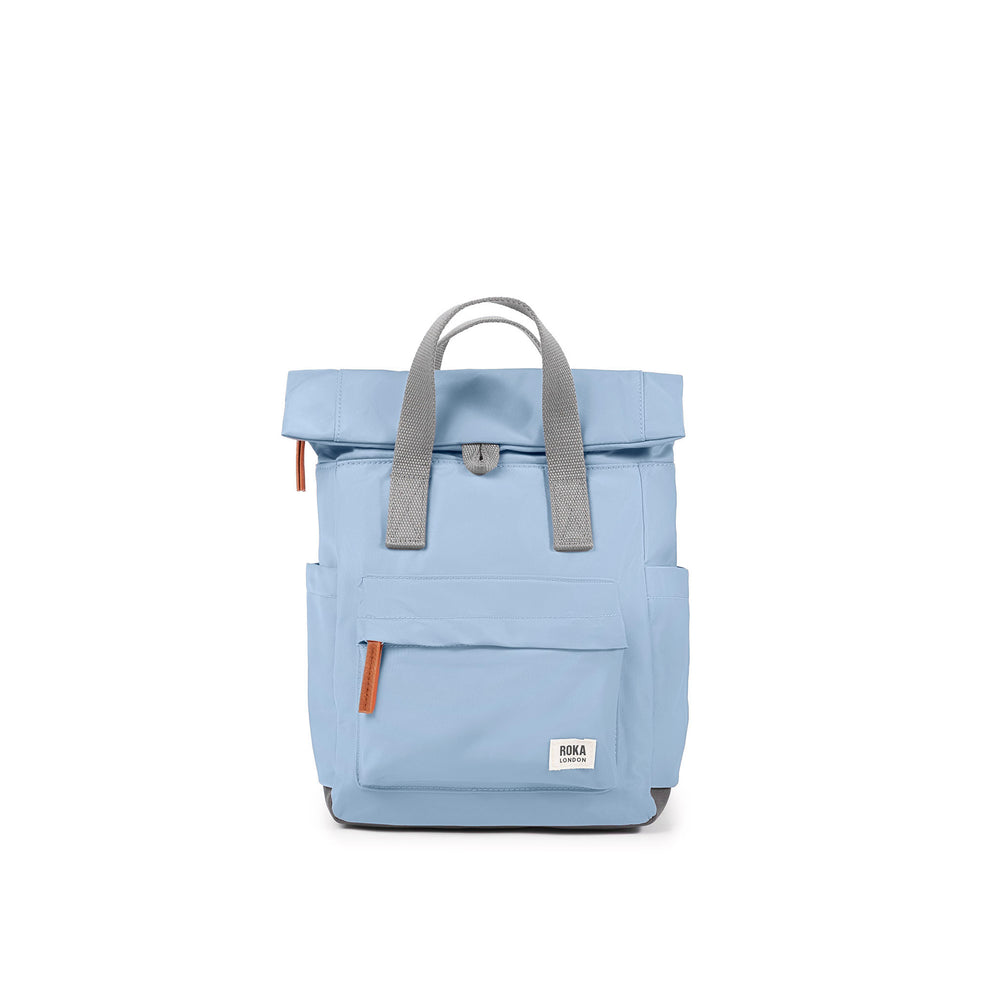 Roka London Canfield B Sustainable Nylon Rucksack, Retro Blue
