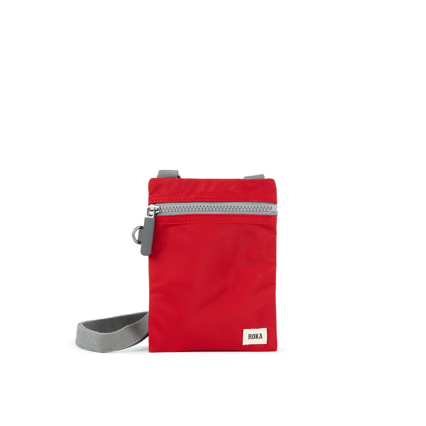 Roka London Chelsea Crossbody Phone Bag,Cranberry Red (Recycled Nylon)