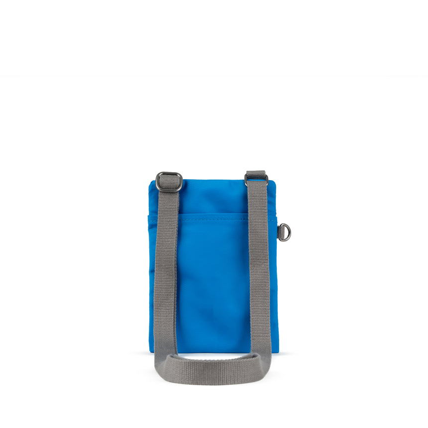 Roka London Chelsea Crossbody Phone Bag, Neon Blue (Recycled Nylon)