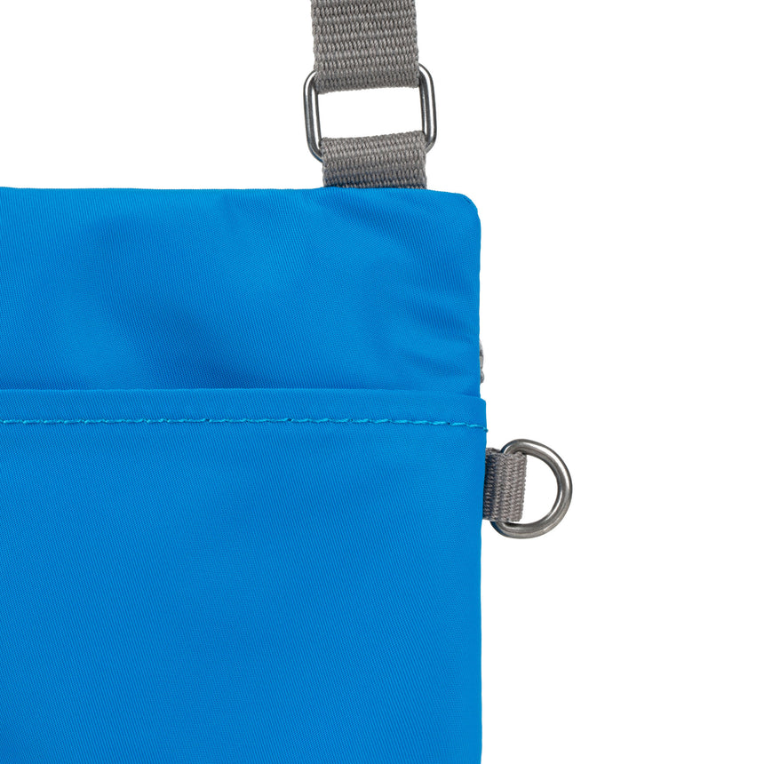 Roka London Chelsea Crossbody Phone Bag, Neon Blue (Recycled Nylon)