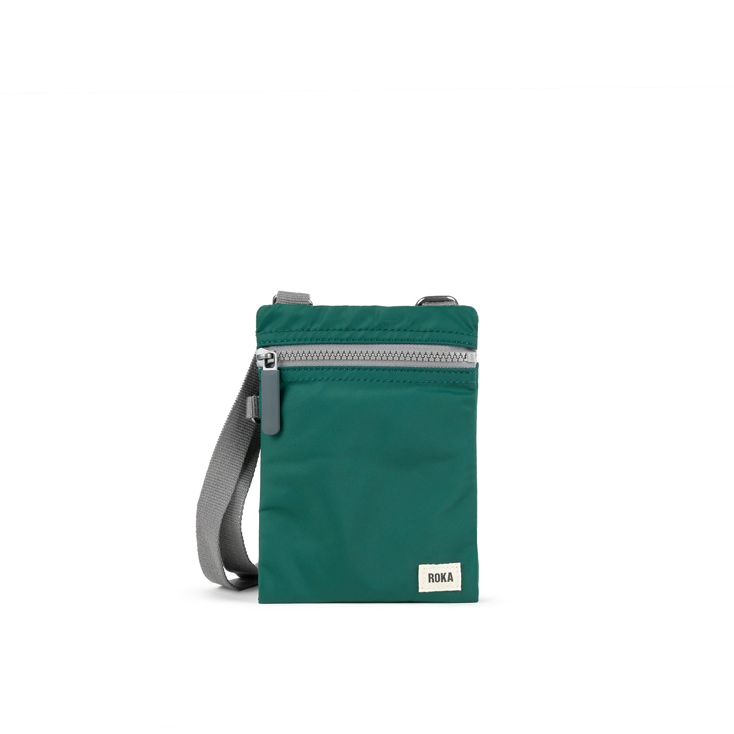 Roka London Chelsea Crossbody Phone Bag,Teal (Recycled Nylon)