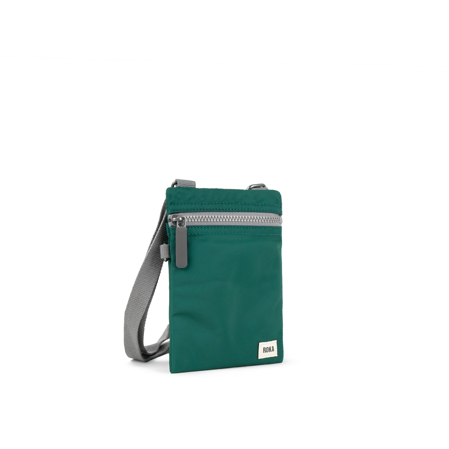 Roka London Chelsea Crossbody Phone Bag,Teal (Recycled Nylon)