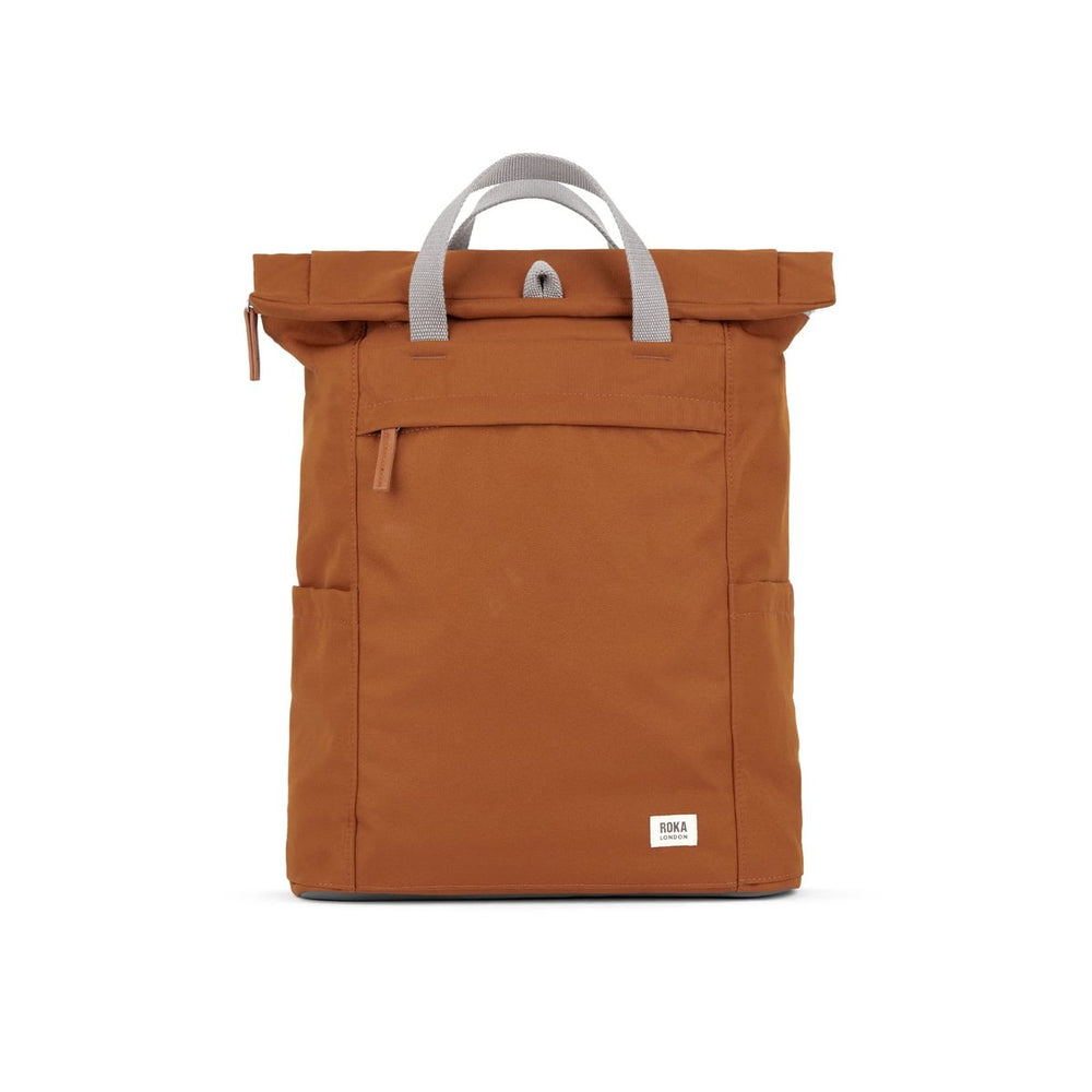 Roka London Finchley Sustainable Canvas Rucksack, Bran