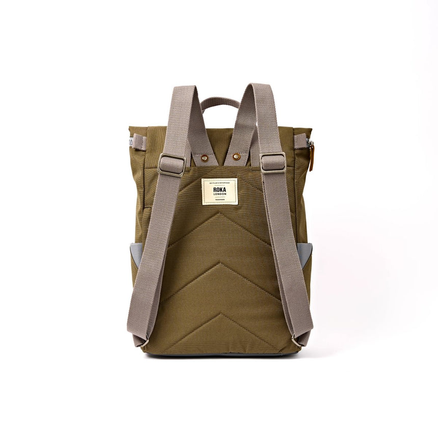 Roka London Finchley Sustainable Canvas Rucksack, Sea Spray