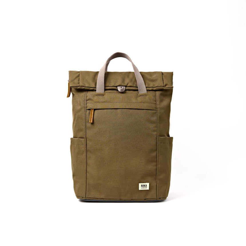 Roka London Finchley Sustainable Canvas Rucksack, Sea Spray
