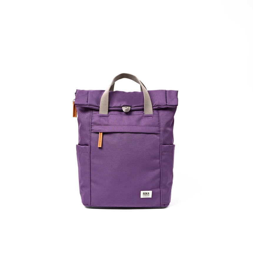 Roka London Finchley Sustainable Canvas Rucksack, Deep Grape