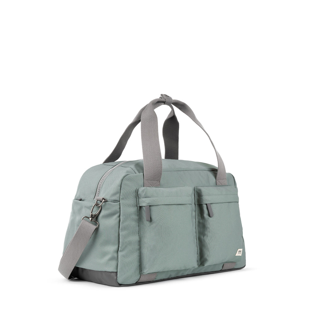 Roka London Gatwick Medium Duffel Bag, Pewter (Recycled Canvas)