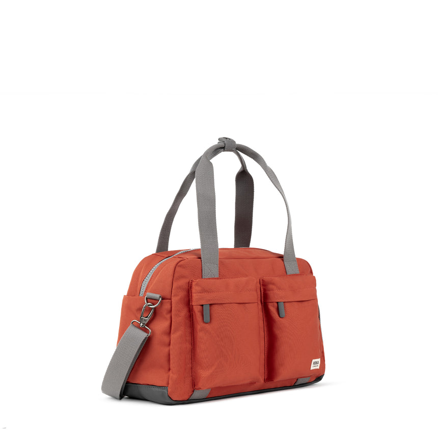 Roka London Gatwick Small Duffel Bag, Rooibos (Recycled Canvas)
