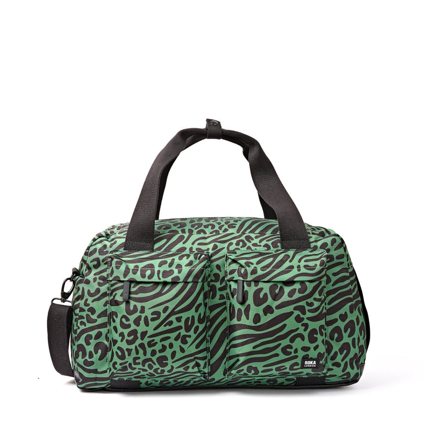 Roka London Gatwick Medium Duffel Bag, Mixed Animal (Recycled Canvas)