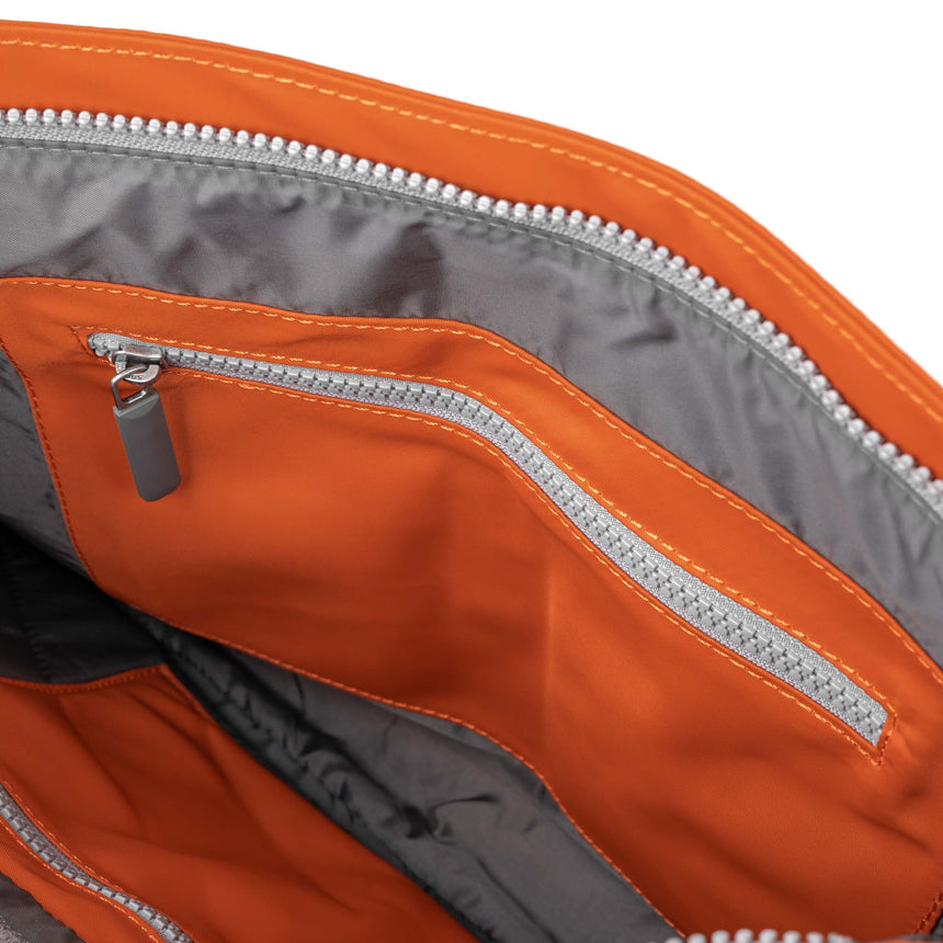 Roka London Moorgate M Tote Bag, Burnt orange (Recycled Nylon )