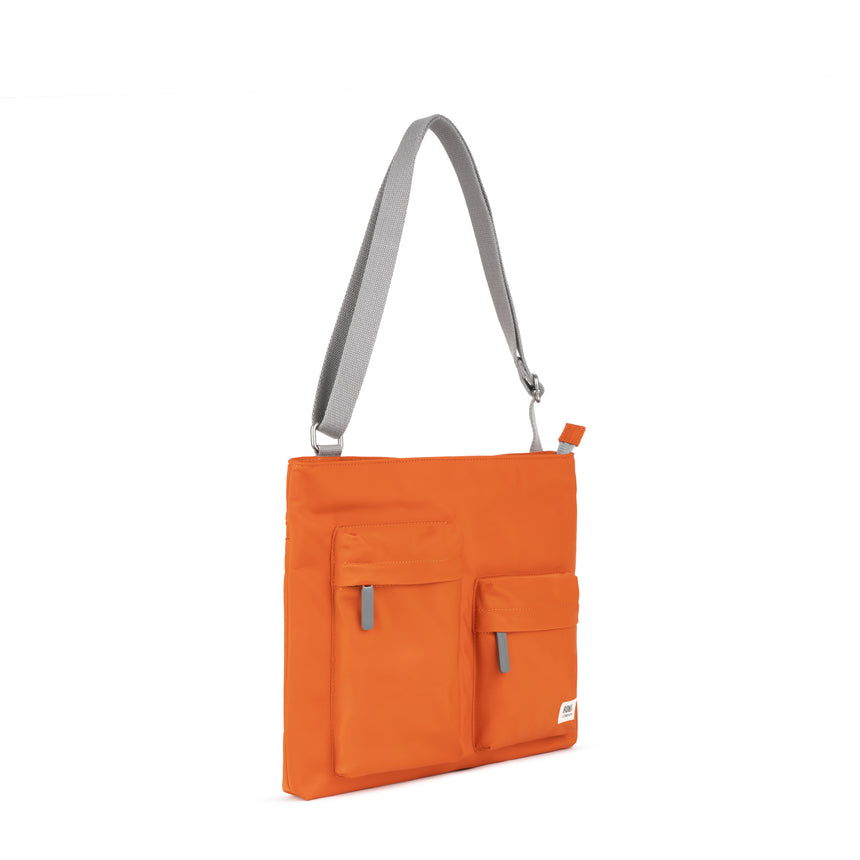 Roka London Moorgate M Tote Bag, Burnt orange (Recycled Nylon )