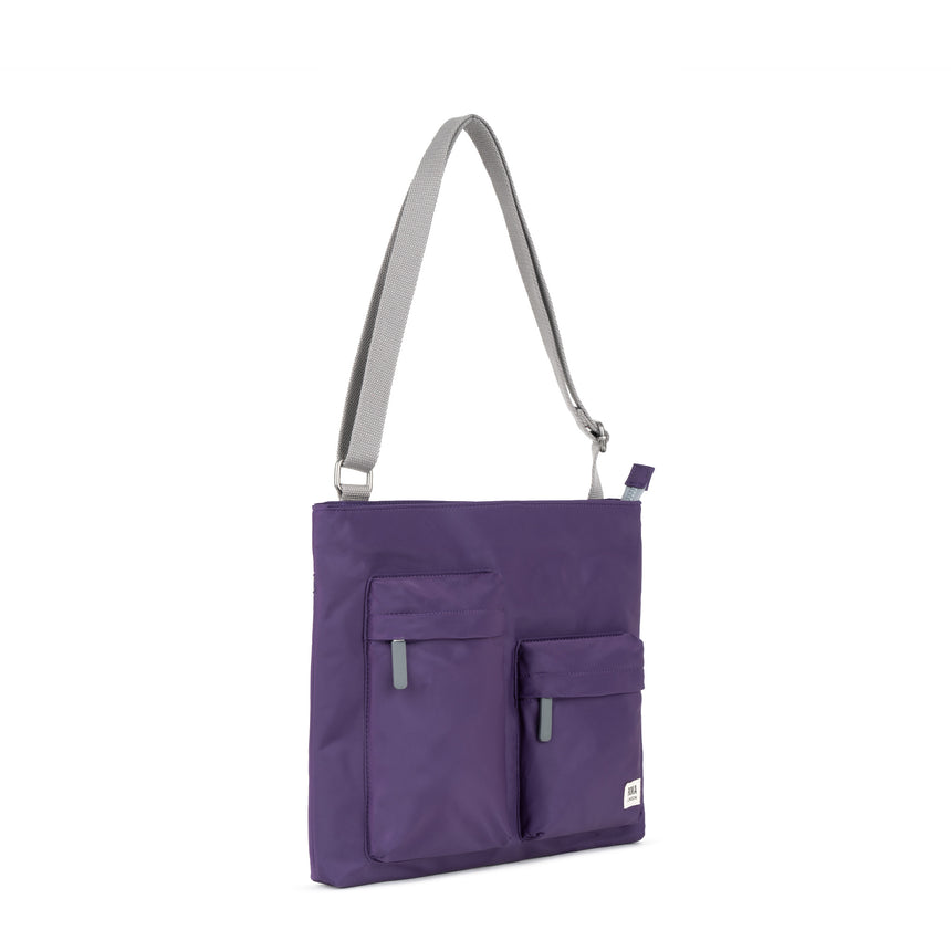 Roka London Moorgate M Tote Bag, Majestic Purple (Recycled Nylon )
